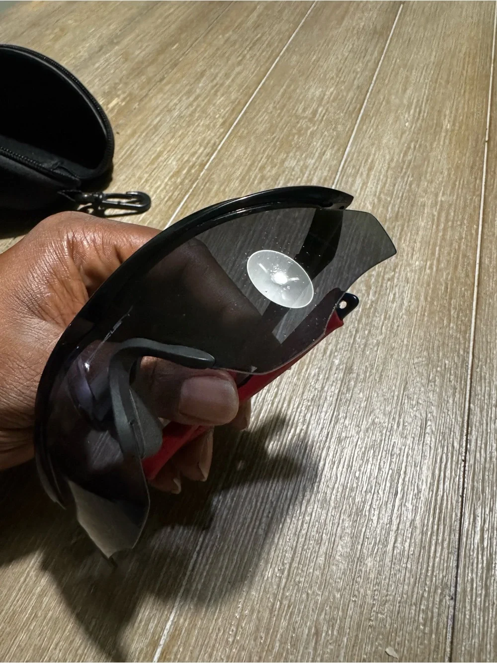 Oakley M2 Frame XL Sunglasses Red/Black Shield Sport Cycling Running w/ Case